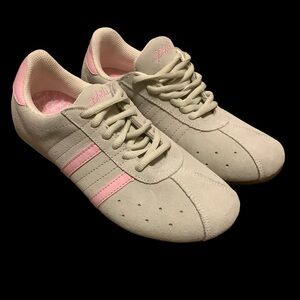 Phobi Sneakers Beige & Pink Lace-Up Casual Shoes/ Size 6.5